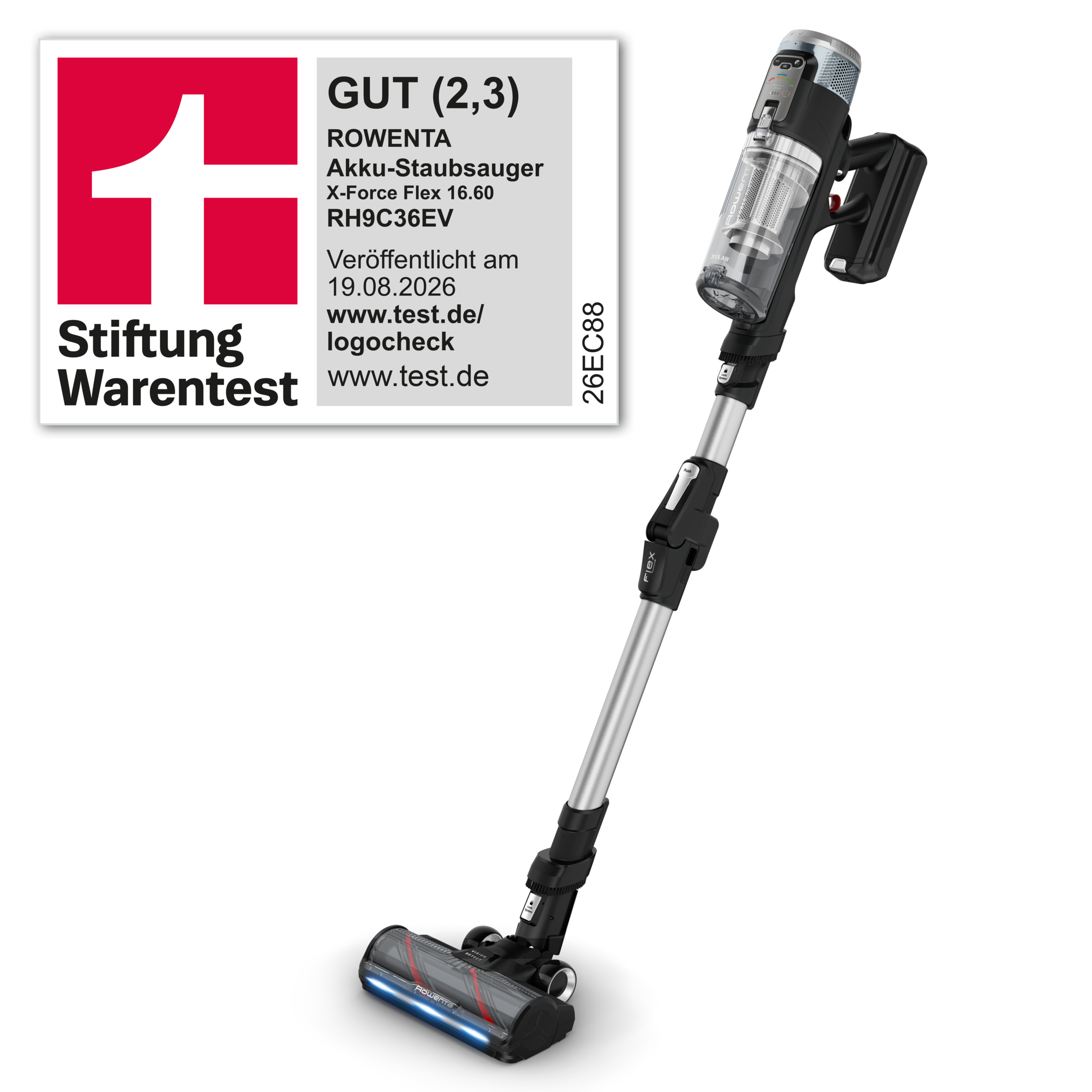 X-FORCE FLEX 16.60, Akku-Staubsauger, extreme Saugkraft, 315 AW, RH9C36