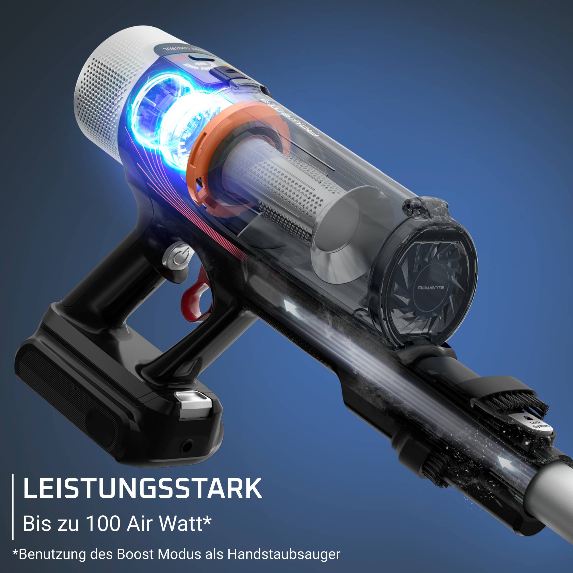X-Force Flex 9.60, kabelloser Akkusauger, tiefenwirksame Saugkraft, 100 Air Watt