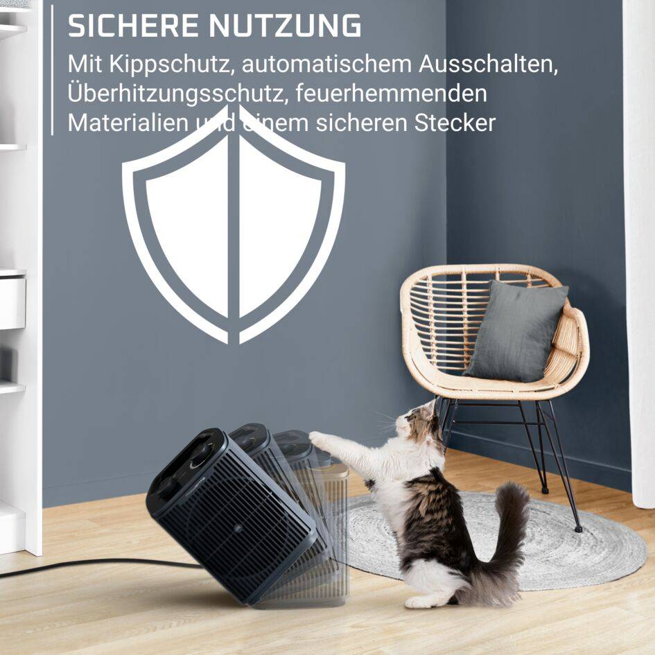 Intense Comfort, Heizlüfter, leise, 2000 W Leistung