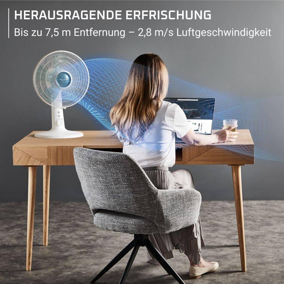 Turbo Silence Extreme, Tischventilator, Herausragende Erfrischung, Geräuscharm, VU2740F0