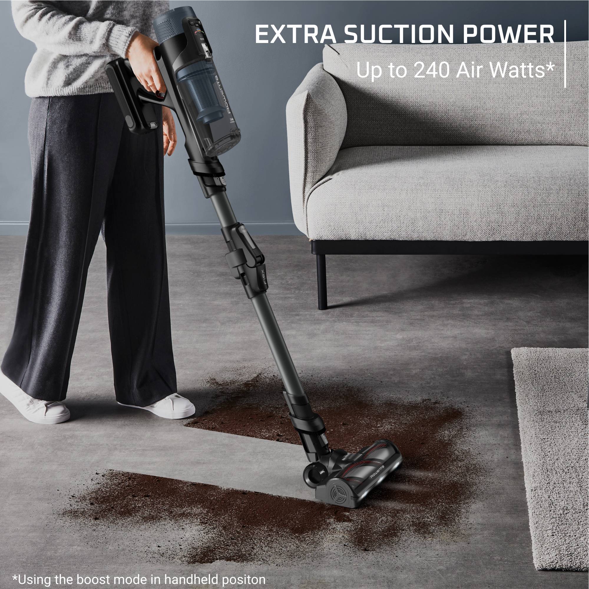 X-Force Flex 14.80 kabelloser Akkustaubsauger, Extra Saugkraft mit 240 Air Watts, bis zu 90 Min. Laufzeit, RH9B36