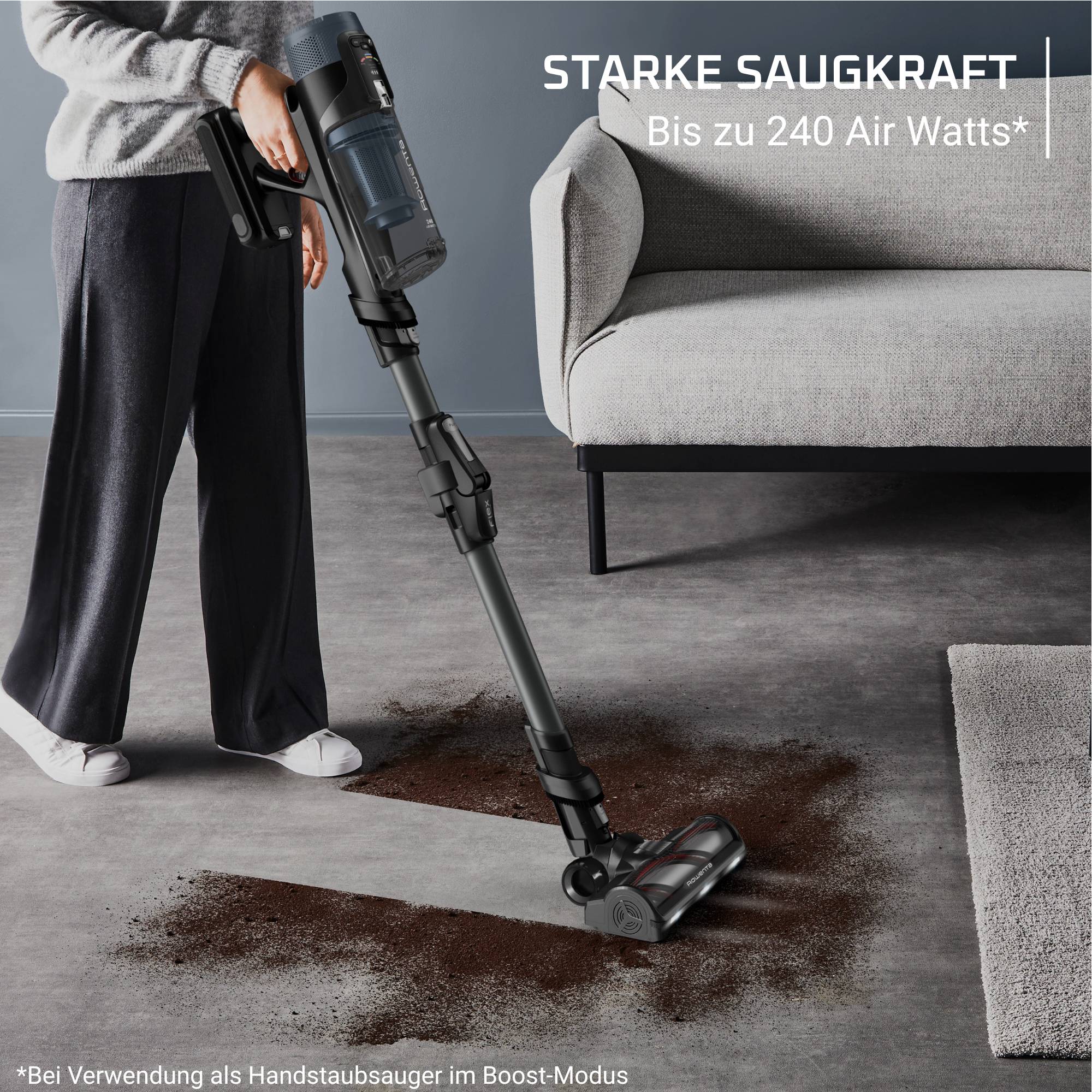 X-Force Flex 14.80 kabelloser Akkustaubsauger, Extra Saugkraft mit 240 Air Watts, bis zu 90 Min. Laufzeit, RH9B36
