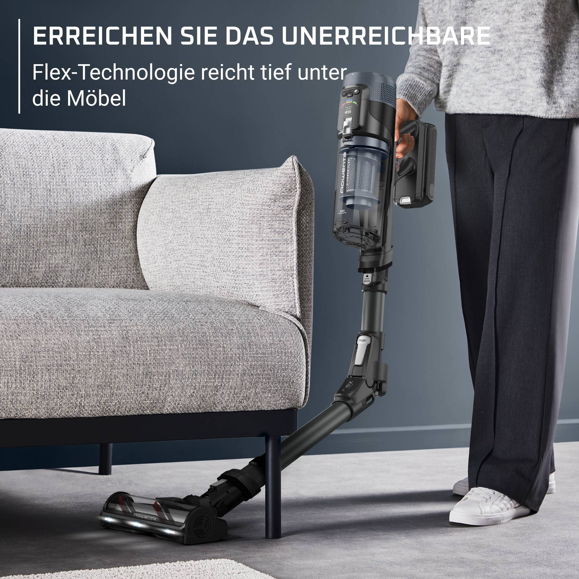 X-Force Flex 14.80 kabelloser Akkustaubsauger, Extra Saugkraft mit 240 Air Watts, bis zu 90 Min. Laufzeit, RH9B36