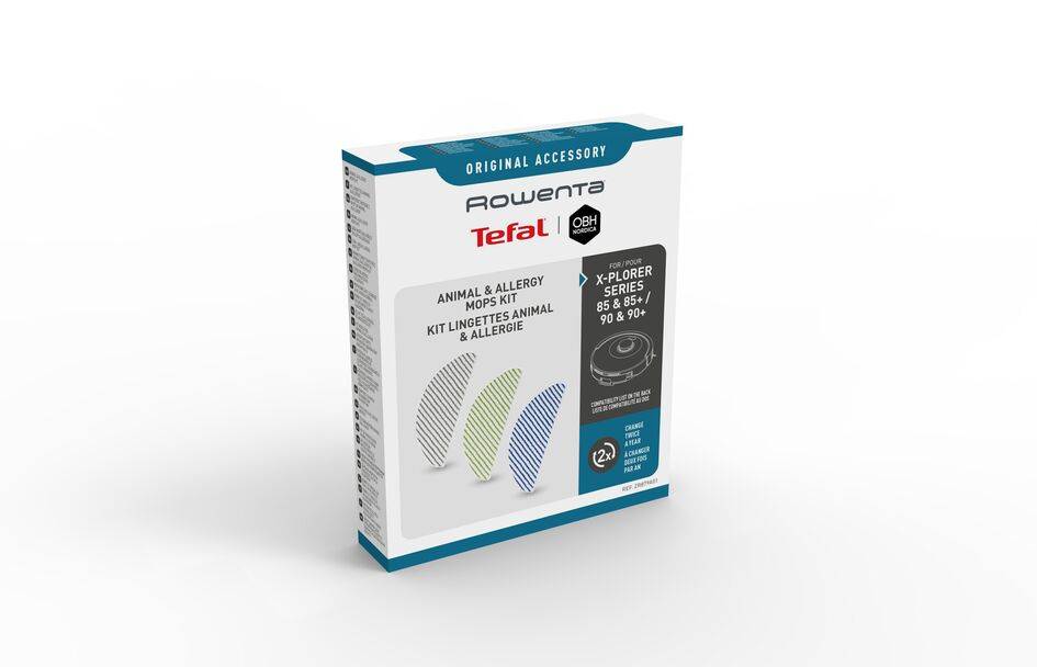 SET ZR879A01 MIT 3 SPEZIFISCHEN MIKROFASER-WISCHMOPPS FÜR TIERBEHAARE UND ALLERGENE FÜR DIE SERIEN X-PLORER 85, 85+, 90, 90+