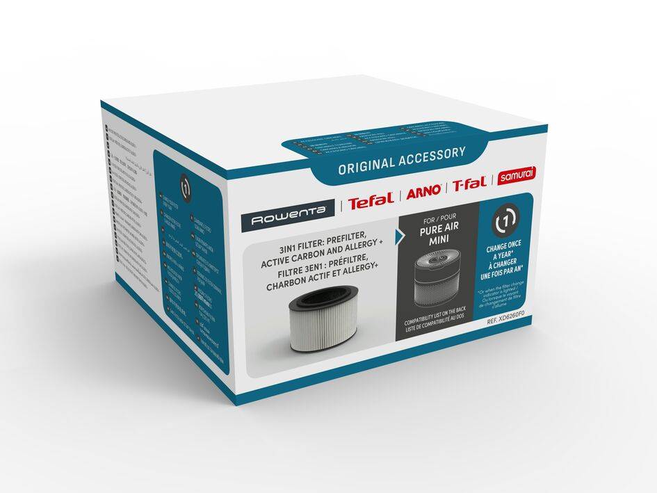 3-IN-1-FILTER: VORFILTER, AKTIVKOHLE UND HEPA ALLERGY+ XD6260F0