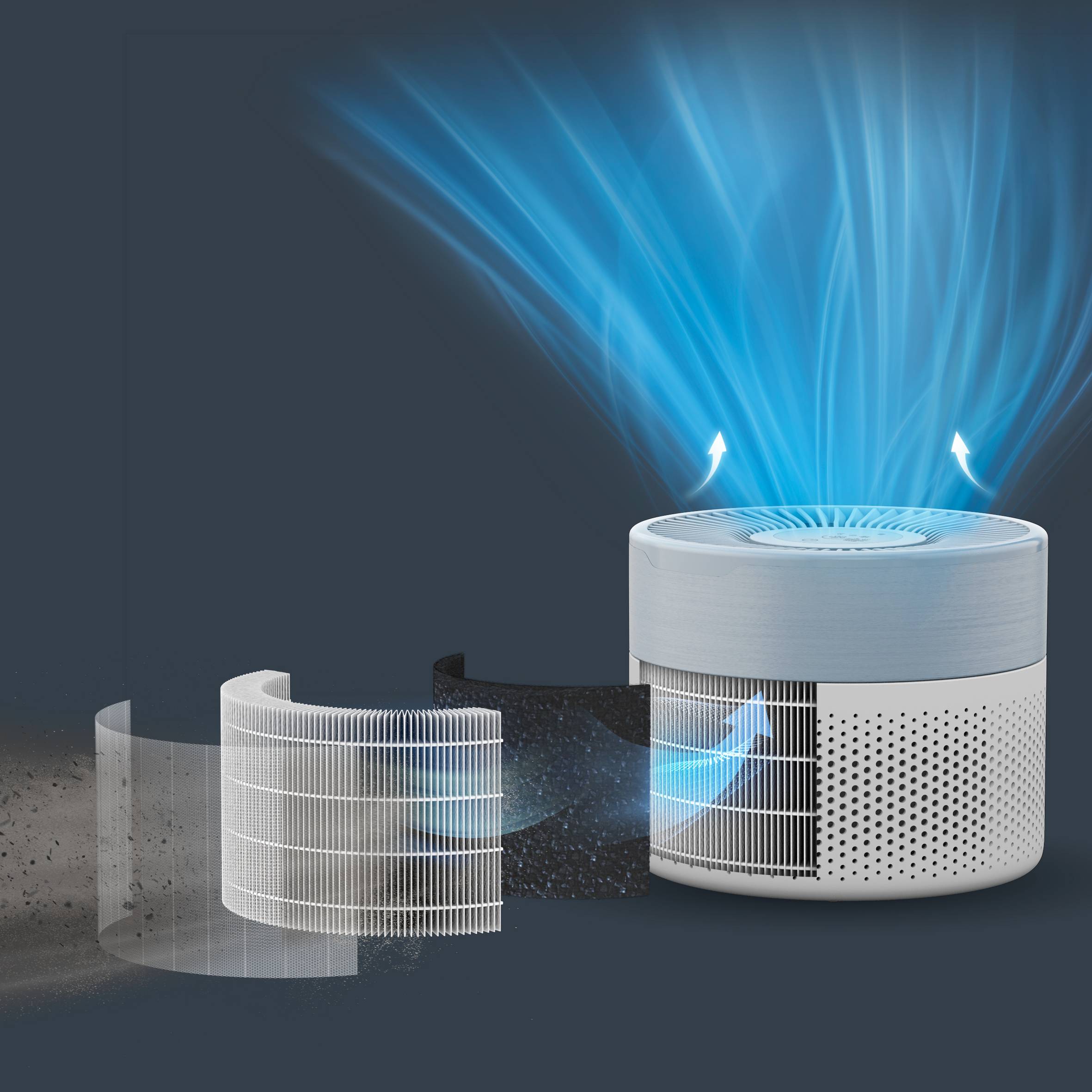 3-IN-1-FILTER: VORFILTER, AKTIVKOHLE UND HEPA ALLERGY+ XD6260F0