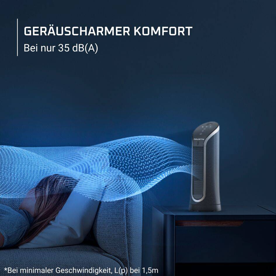 Eole Compact, Miniturm-Ventilator, herausragende Erfrischung, leiser Komfort