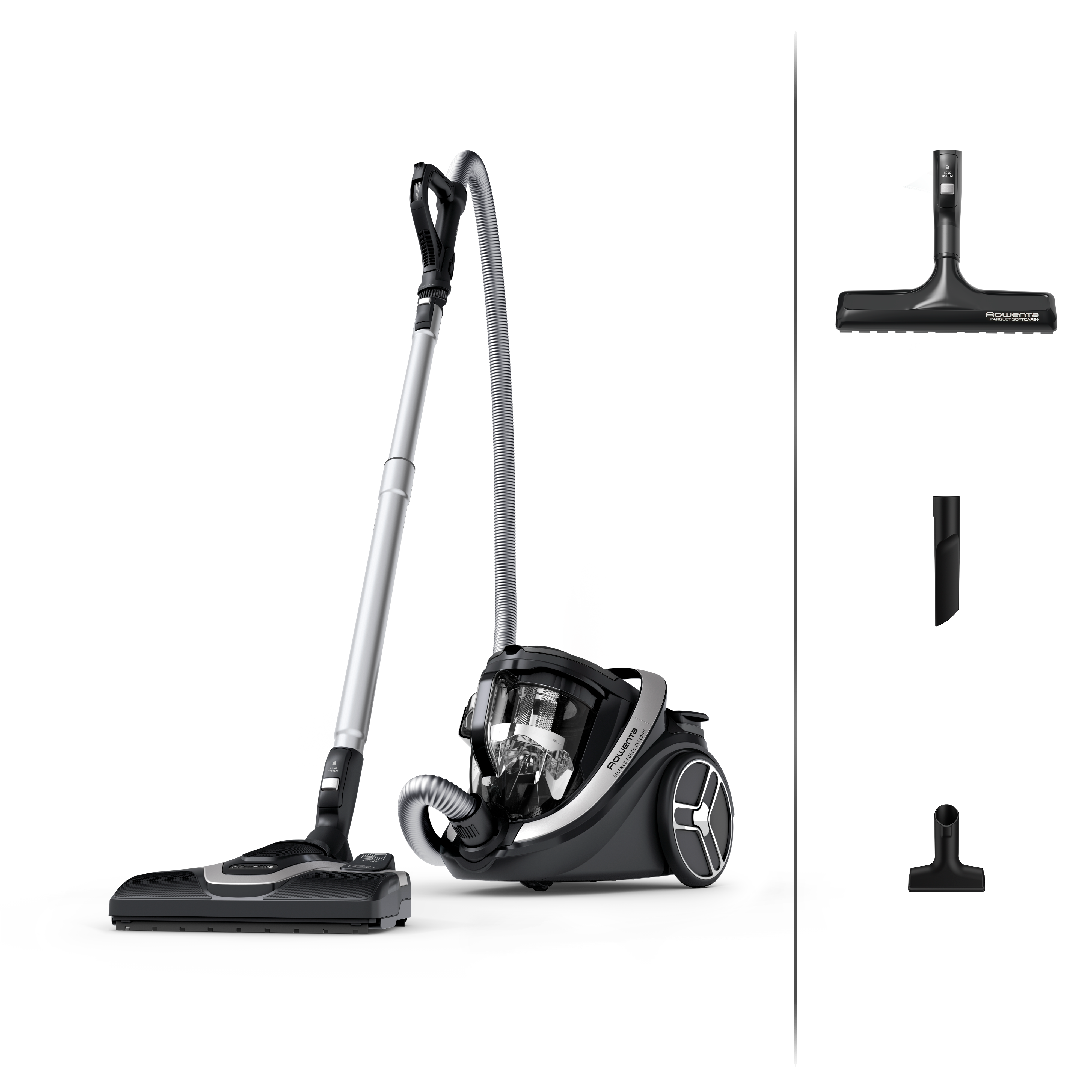 Silence Force Cyclonic Effitech Canister Vacuum Cleaner, Parquet Model