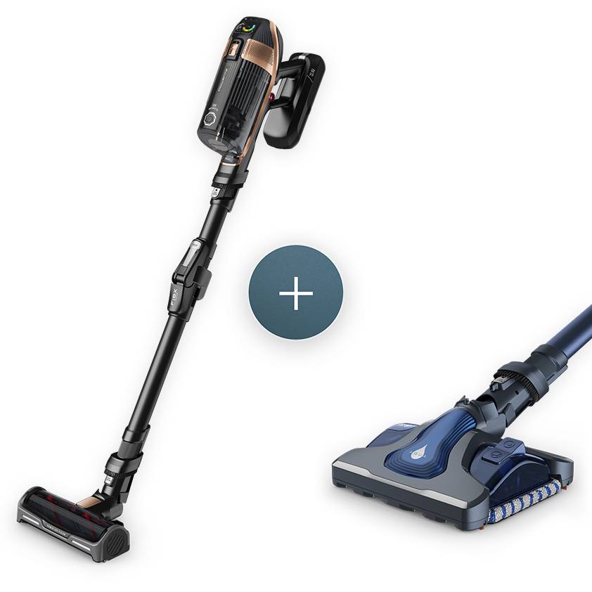 Aspirador Sin Cable ROWENTA X-Force Flex 14.60 Aqua | 200 W De Potencia | Color Negro/azul