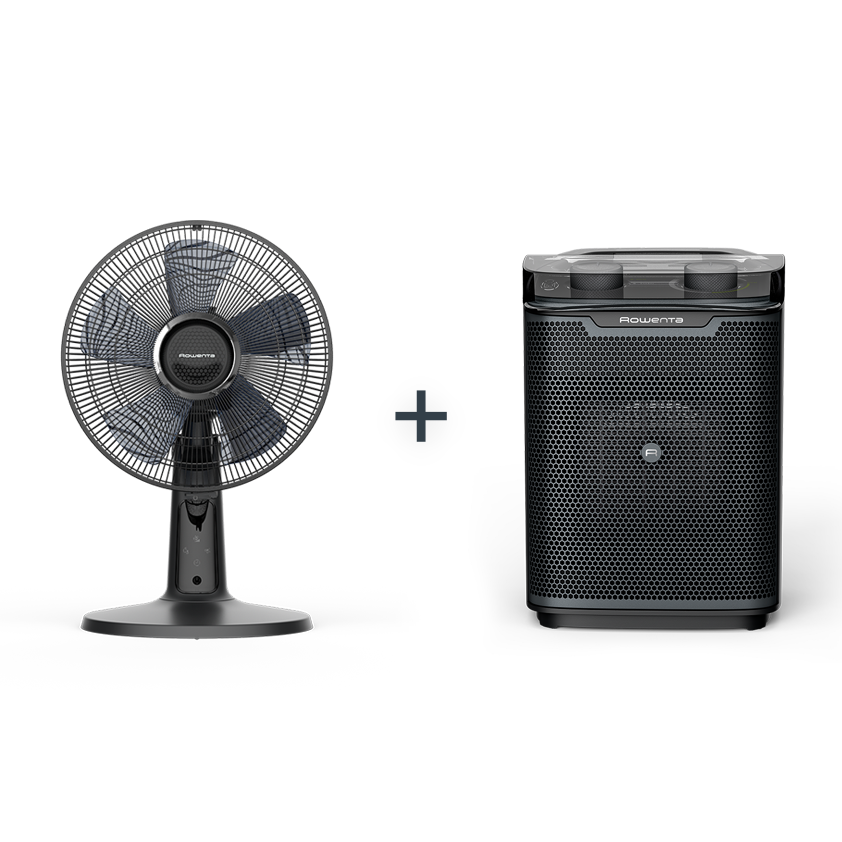 Klima-Duo für Sommer & Winter: Ventilator + Heizlüfter